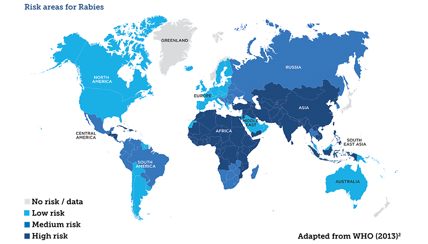 Rabies World Map