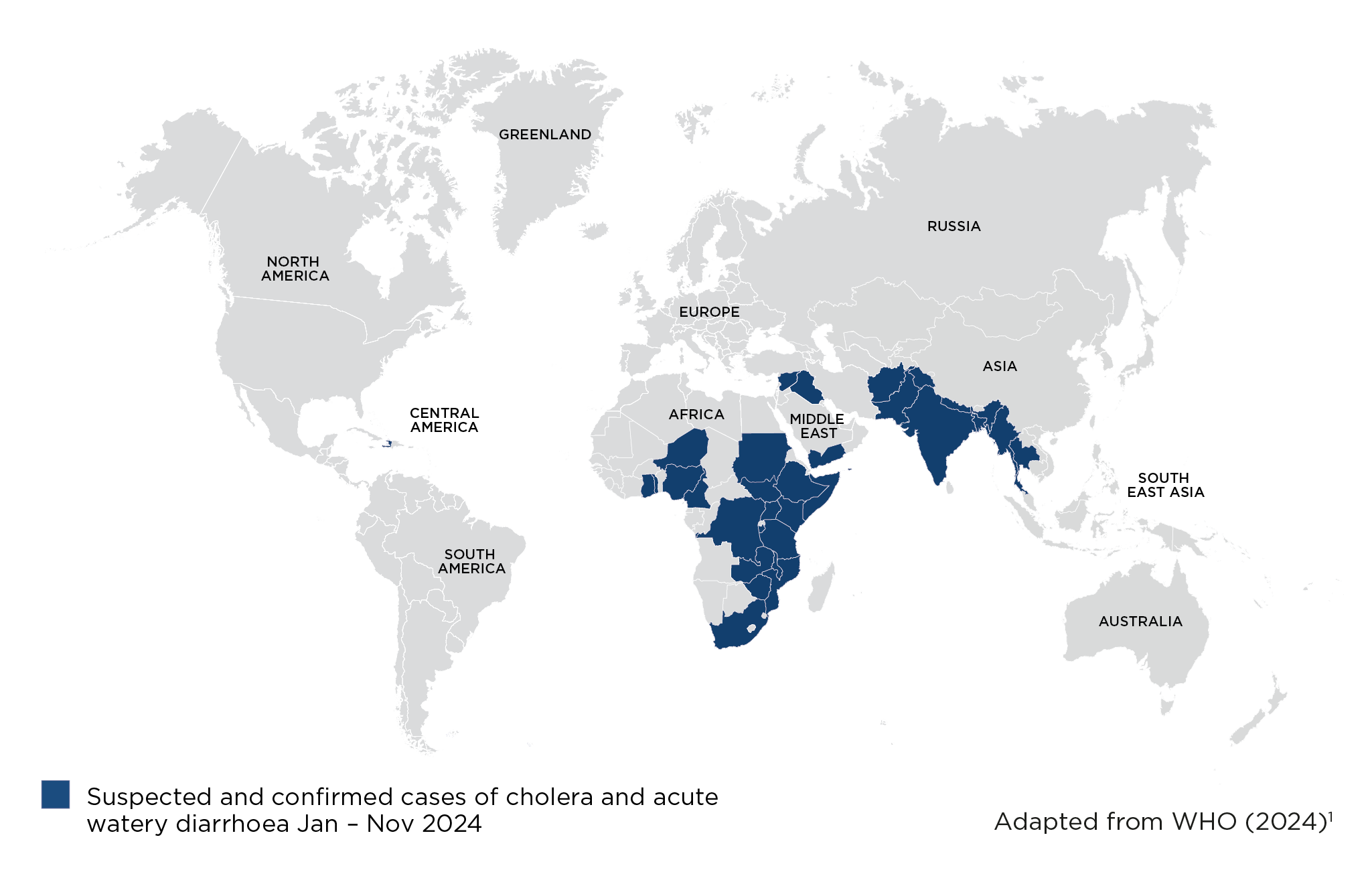 Map of risk areas for Cholera