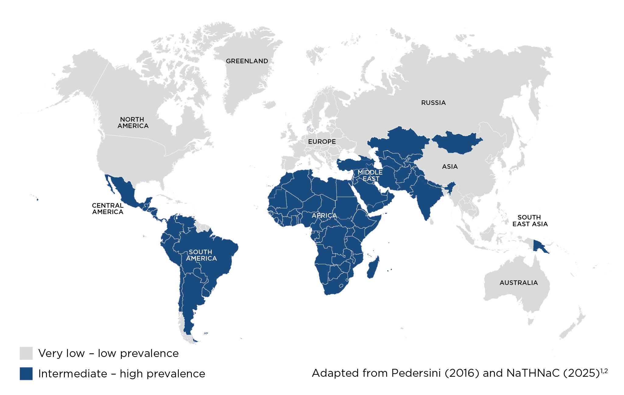 Map of risk areas for Hepatitis A