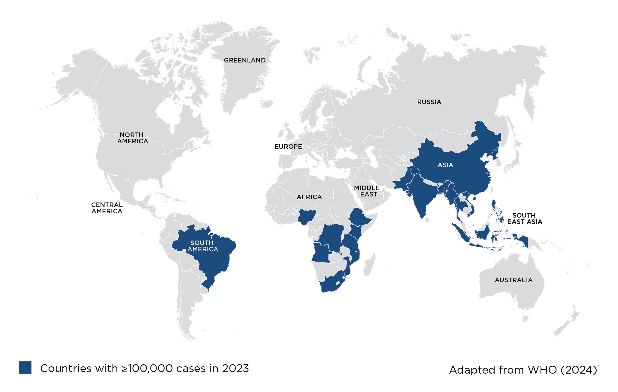 Map of risk areas for Tuberculosis