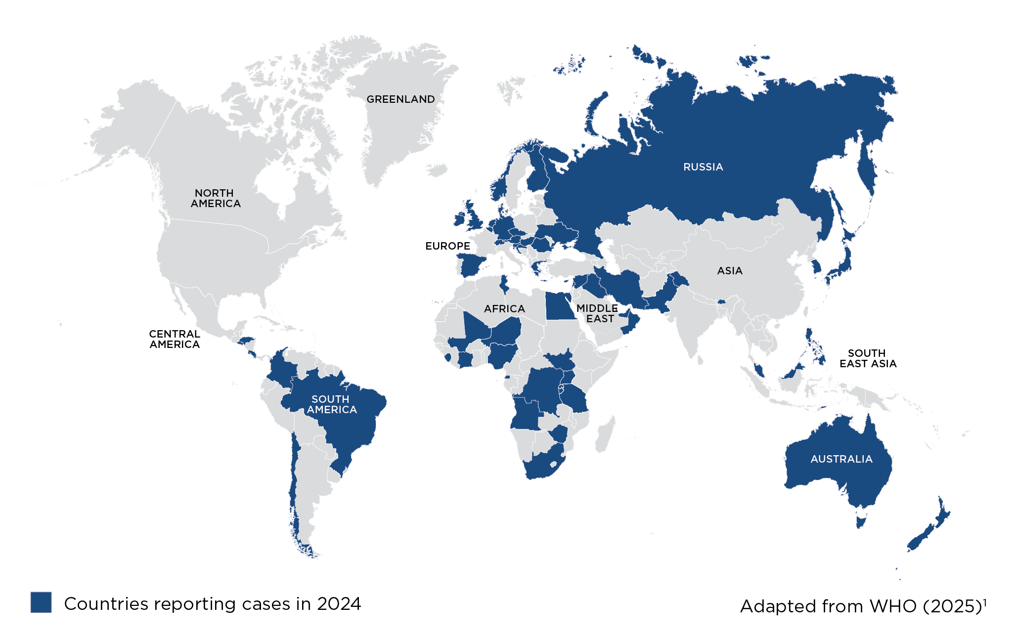 Map of risk areas for Typhoid