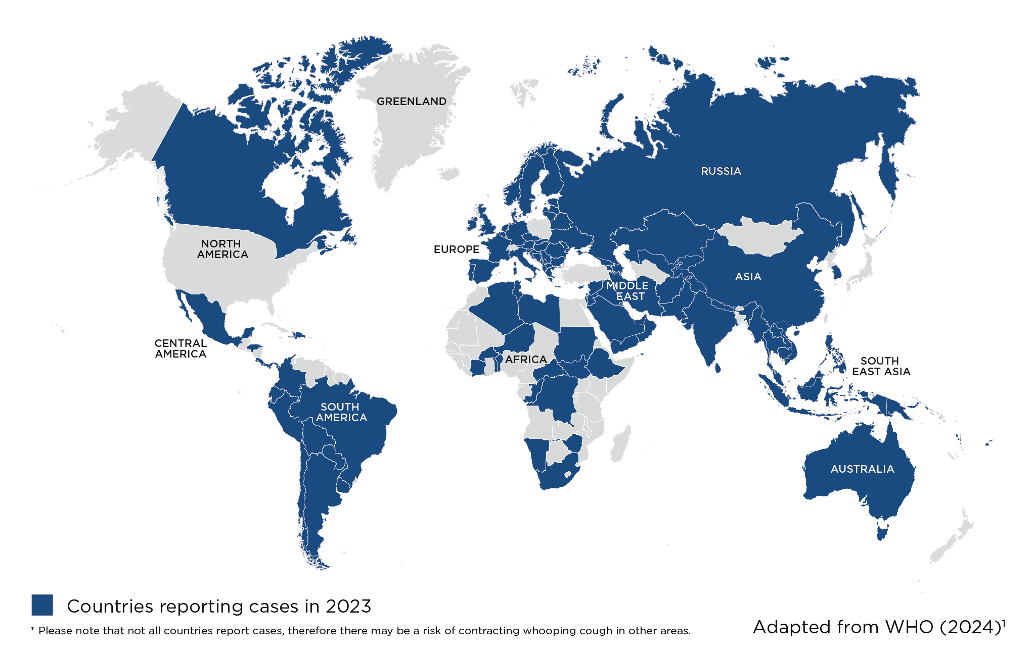 Map of risk areas for Whooping Cough